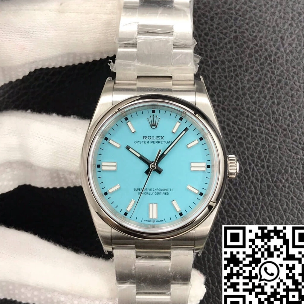 Perpetual Factory Dial EW 36MM Rolex M126000-0006 Turquoise Blue Oyster 0105